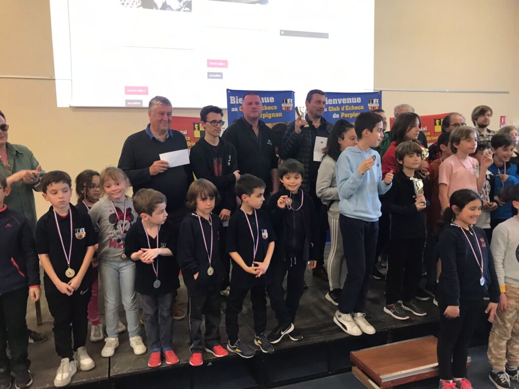 Podium de l'Open FIDE de Perpignan 9 avril 2023